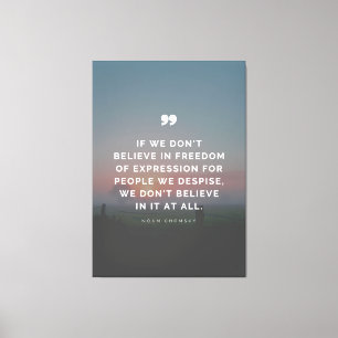 Freedom of Expression Quote by Noam Chomsky  Canvas Print