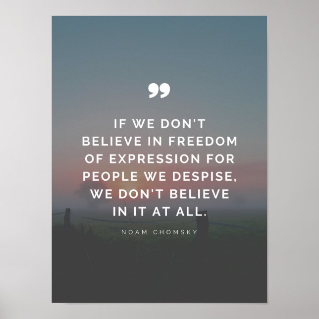 Freedom of Expression Quote by Noam Chomsky  Poster (Front)