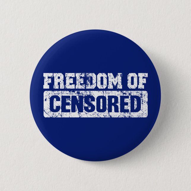 Freedom of Speech Maybe Not So 6 Cm Round Badge (Front)