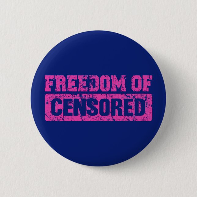 Freedom of Speech Maybe Not So 6 Cm Round Badge (Front)