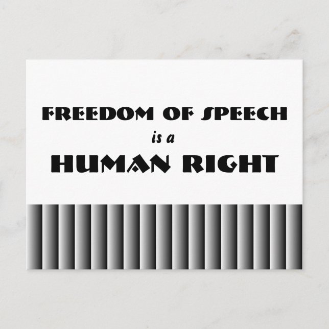 Freedom of Speech Postcard (Front)