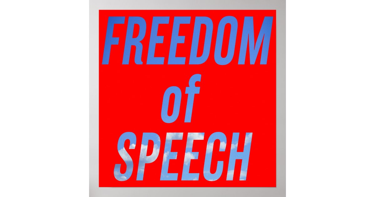 Freedom of speech poster Zazzle