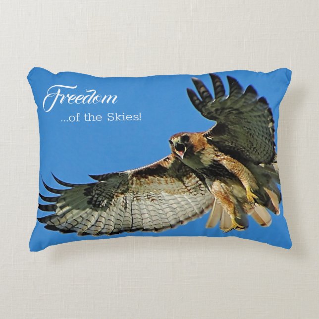 Freedom of the Skies Red'Tailed Hawk Decorative Cushion (Front)