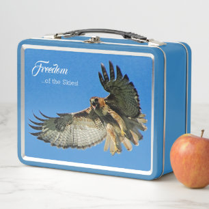 Freedom of the Skies Red'Tailed Hawk Metal Lunch Box