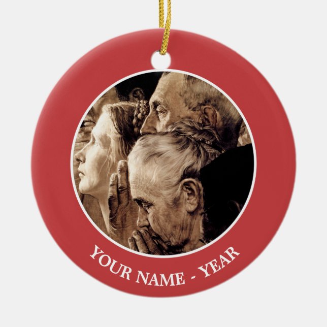 Freedom of Worship Ceramic Tree Decoration (Front)