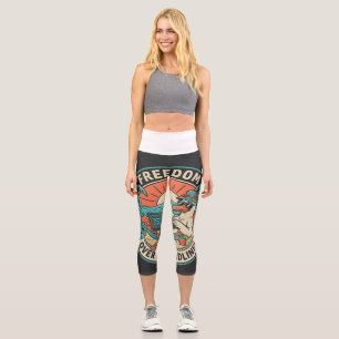 Freedom Over Deadlines Tee Capri Leggings