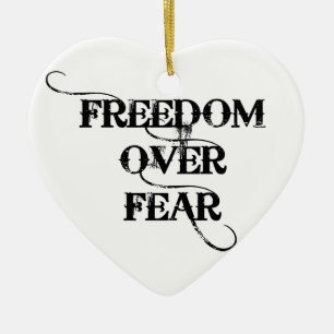 Freedom Over Fear Ceramic Tree Decoration