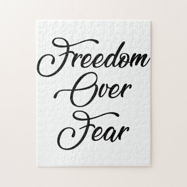 Freedom Over Fear Jigsaw Puzzle (Vertical)