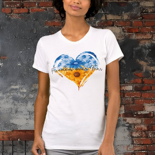 Freedom Over Fear Sunflower Hearts Women's T-Shirt