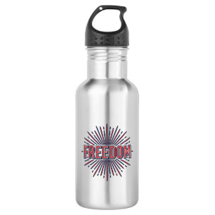 Freedom Patriotic Firework Vector Shirt Design_1 532 Ml Water Bottle