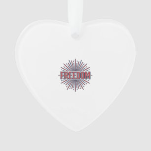 Freedom Patriotic Firework Vector Shirt Design_1 Ornament