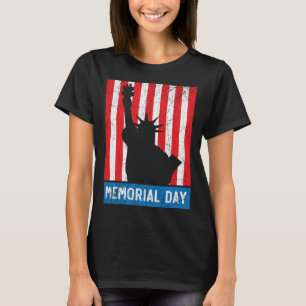 Freedom Patriotic Veteran USA Flag American Memori T-Shirt