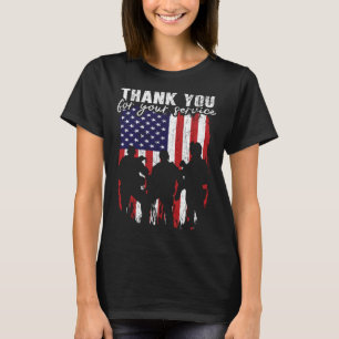 Freedom Patriotic Veteran USA Flag American Memori T-Shirt