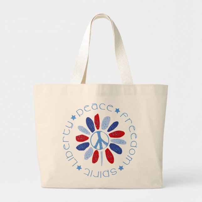 Freedom Peace and Spirit Tote Bags (Front)