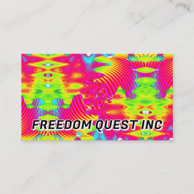 FREEDOM QUEST INC ( you may change the words ) Business Card (Front)