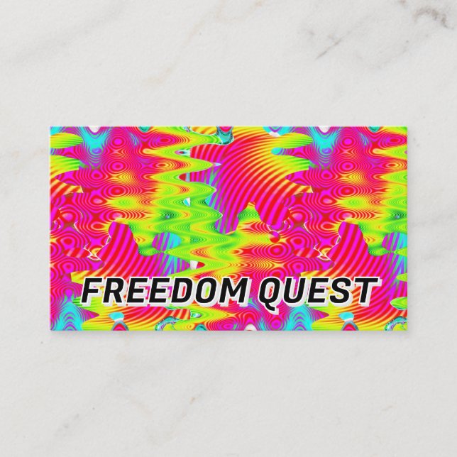 FREEDOM QUEST ( you may change the words ) Business Card (Front)