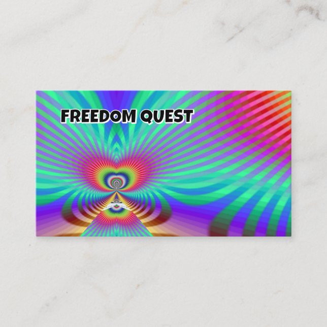 FREEDOM QUEST (you may change the words) Business Card (Front)