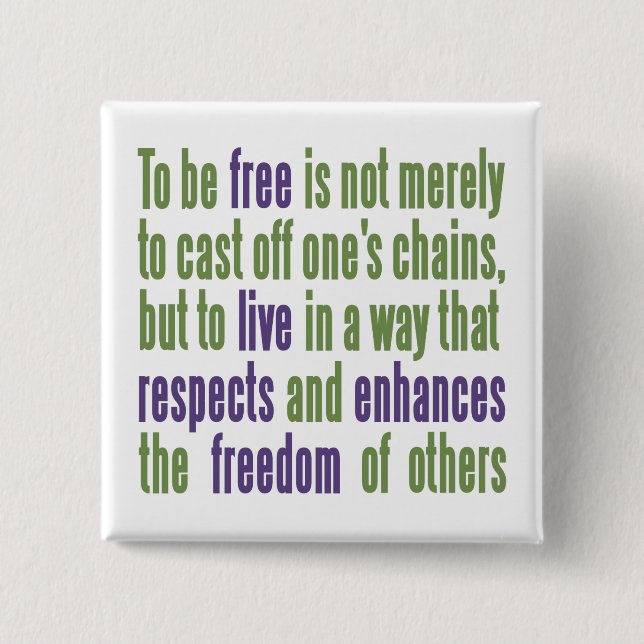Freedom Quote button (Front)