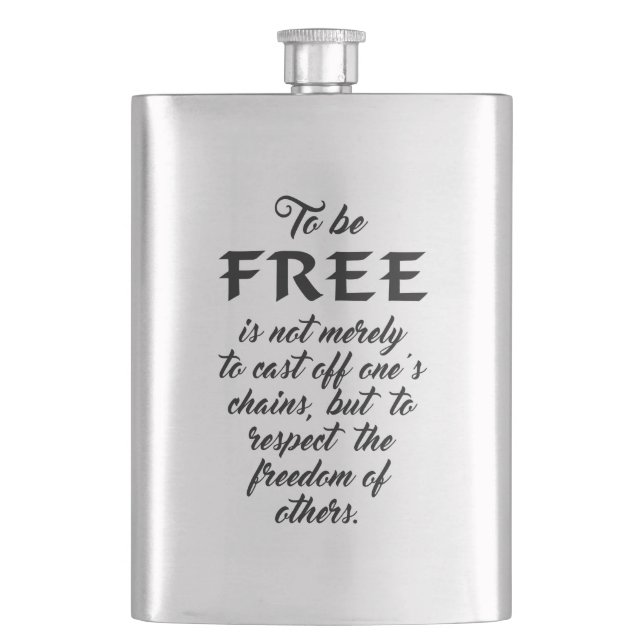 Freedom Quote flask (Front)