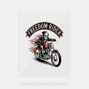 FreeDom Rider Biker Acrylic Sign