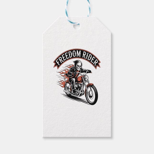 FreeDom Rider Biker Gift Tags (Front)