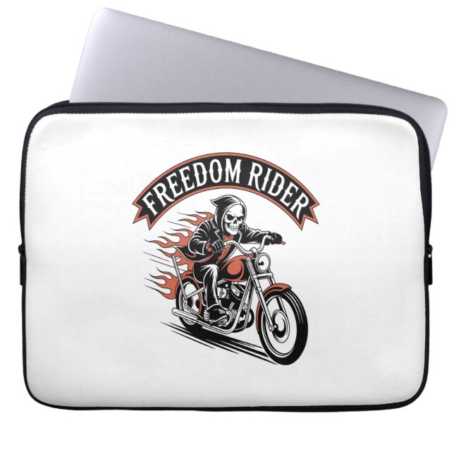 FreeDom Rider Biker Laptop Sleeve (Front)