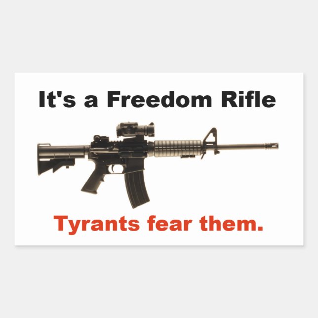 Freedom Rifle Rectangular Sticker (Front)