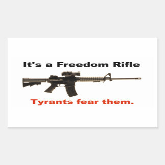 Freedom Rifle Rectangular Sticker