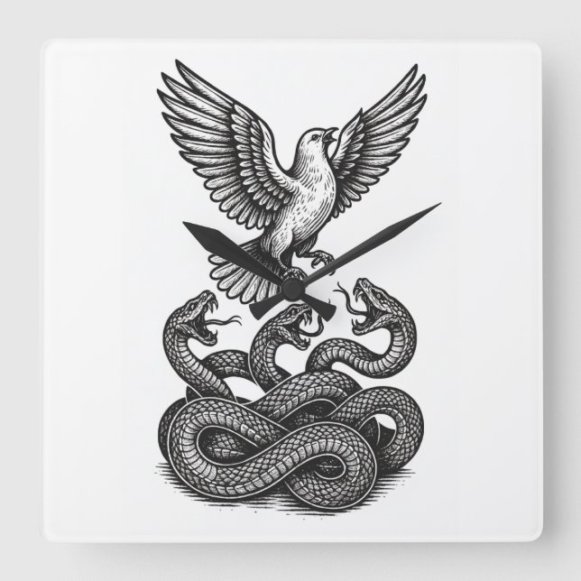 Freedom Rises: Dove vs. Viper Clock Art (Front)