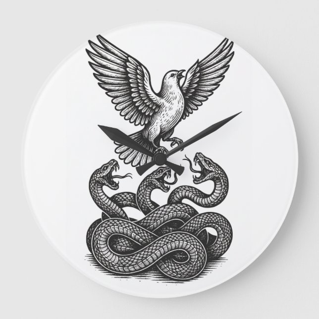 Freedom Rises: Dove vs. Viper Clock Art (Front)