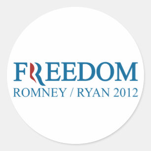 Freedom Romney / Ryan 2012 Classic Round Sticker