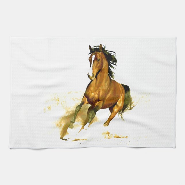 Freedom - Running Horse Tea Towel (Horizontal)