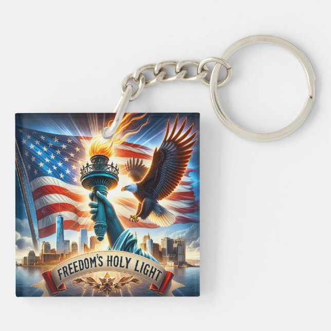 Freedom’s Holy Light Keychain – Honour and Pride (Back)