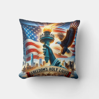Freedom’s Holy Light Pillow – Faith, Flag, Home