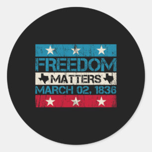 Freedom S March 02 Classic Round Sticker