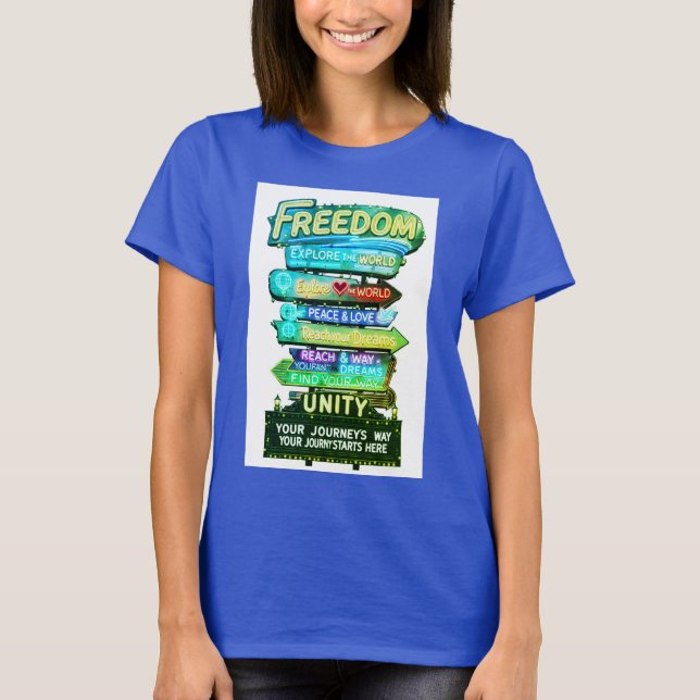 Freedom slogan design basic tshirt  (Front)
