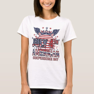 Freedom Soars – Majestic Bald Eagle 4th of July T- T-Shirt
