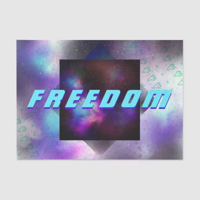 Freedom Space - Nebula, Stars, Hearts Tissue Paper (Front)