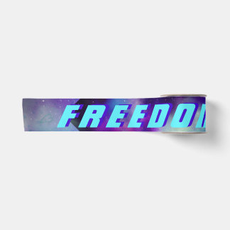 Freedom Space - Nebulae and Stars Purple Satin Ribbon