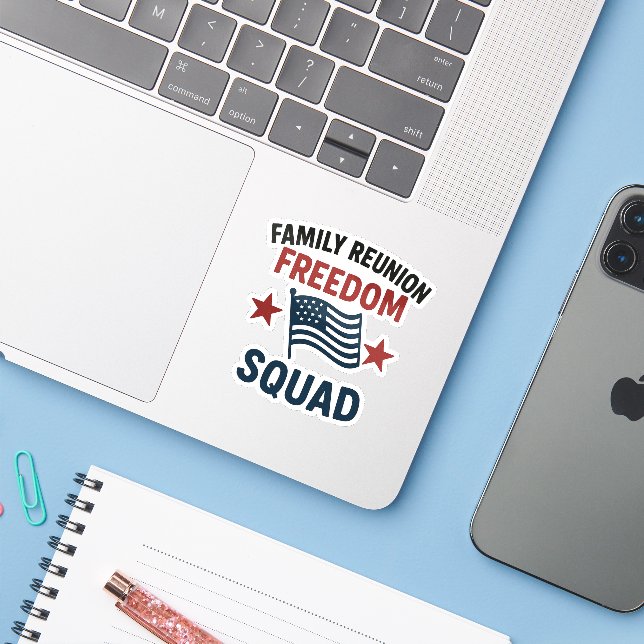Freedom Squad Family Reunion Shirt – USA Patriotic (Laptop w/ iPhone)
