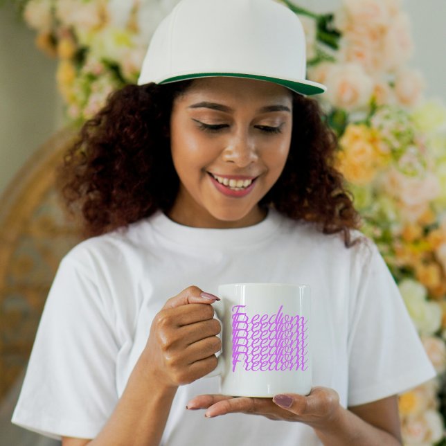 Freedom Stacked Script Coffee Mug (Creator Uploaded)
