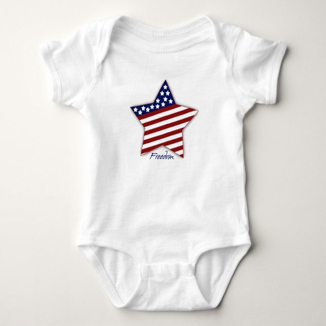 Freedom Star Baby Bodysuit (Front)