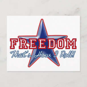 Freedom Star, How I Roll Postcard
