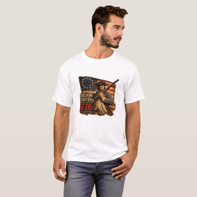 freedom started 1776 T-Shirt (Front Full)