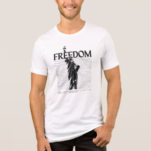 Freedom Statue Brazil T-Shirt – Travel Liberty Des Tri-Blend Shirt