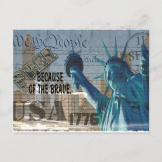 FREEDOM - STATUE OF LIBERTY - WE THE PEOPLE POSTCARD