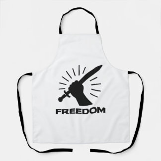freedom sword graphic apron