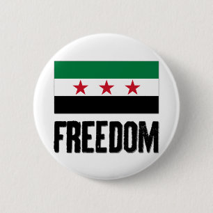 Freedom - Syria 6 Cm Round Badge