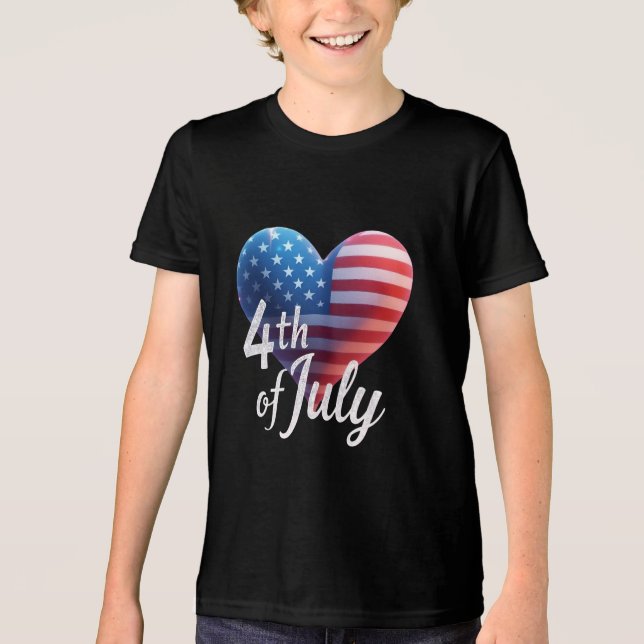 Freedom Threads: Bold American Pride Prints Tri-Blend Shirt (Front)
