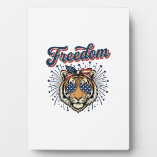 Freedom Tiger Patriotic Vintage Engraving Shirt_1 Plaque